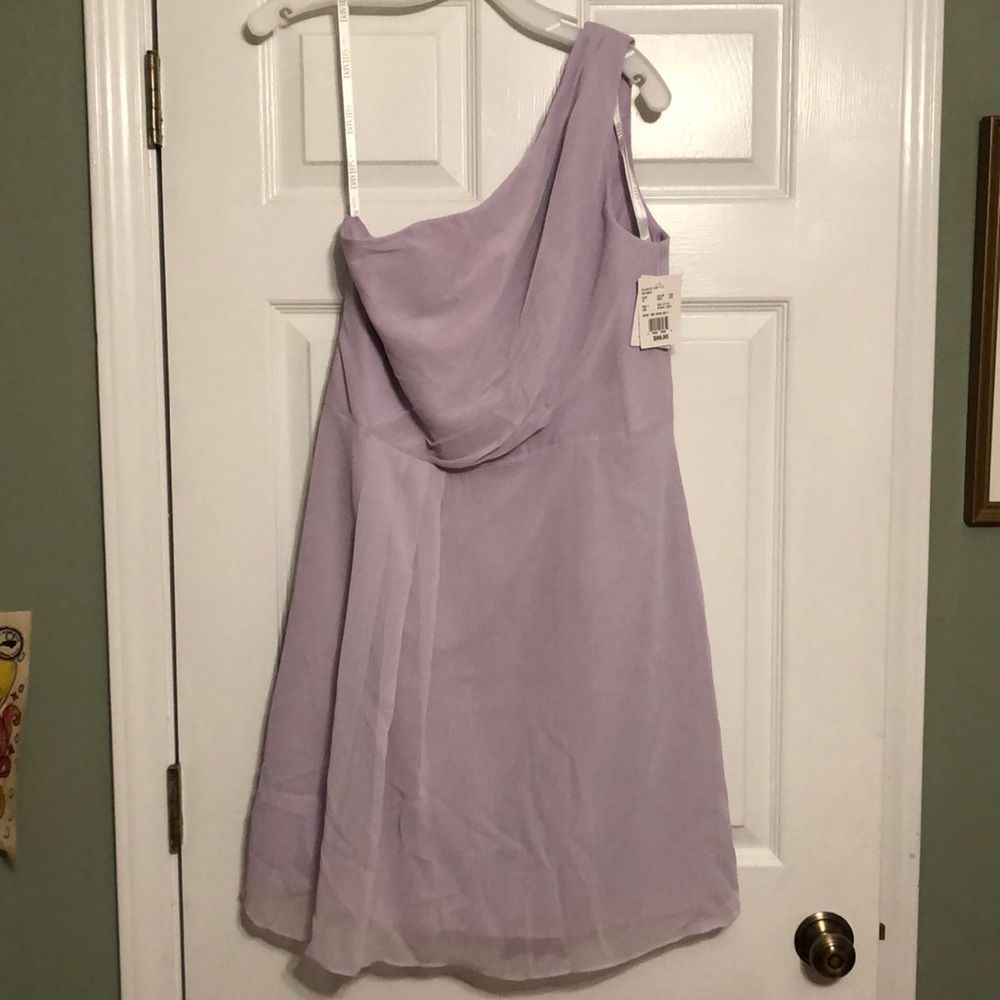 This is a one shoulder bridesmaids dress.